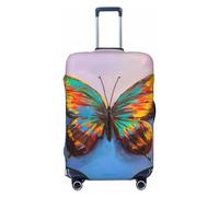 Copertura per valigia da viaggio con farfalla astratta, in spandex, protettiva per valigia, con stampa bifacciale a farfalla astratta, adatta a bagagli da 18-32 pollici, custodia per valigia per bambi