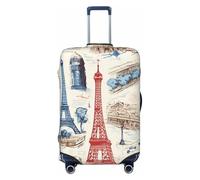 Copertura per valigia elastica Ftis, modello Torre Eiffel, Parigi, Francia, 29-32 pollici, per bagagli