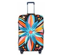 Copertura per valigia etnica astratta, protezione per bagagli, motivo floreale azteco, copertura elastica per bagagli, antigraffio, antipolvere, adatta per bagagli da 56 a 61 cm, Multicolore, L