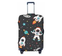 Copertura per valigia, motivo: astronauta spaziale, protezione per bagagli, Galaxy Planet, elastica, antigraffio, antipolvere, adatta per bagagli da 45,7 a 53,3 cm