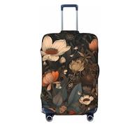 Copertura per valigia, motivo floreale retrò, con motivo floreale botanico, copertura elastica per bagagli, antigraffio, antipolvere, adatta per bagagli da 56 a 61 cm, Multicolore, XL