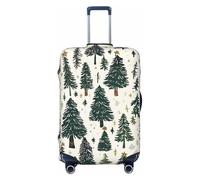 Copertura per valigia natalizia con stelle, protezione per bagagli, con albero della foresta, copertura elastica per bagagli, antigraffio, antipolvere, adatta per bagagli da 56 a 61 cm, Multicolore