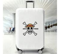 Copertura per valigia One Piece Jolly Roger con cappello di paglia, protettore per valigia elastico e lavabile, semplice pelle da viaggio anti-graffio e antipolvere con teschio L,M,S,XLPoliestere