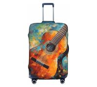 Copertura per valigia per chitarra acquerello, protezione per bagagli, colorata, elastica, antigraffio, antipolvere, adatta per bagagli da 56 a 61 cm, Multicolore, L