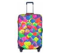 Copertura per valigia, protezione per bagagli, adatta per bagagli da 45,7 a 76,7 cm, tartaruga marina e stella marina, Palline da pickleball colorate., XL