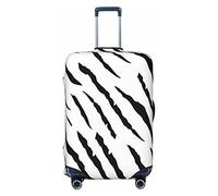 Copertura per valigie altamente elastica in spandex per valigie, XL, adatta a stampe tigre a righe da 73 a 81 cm, bianco, S