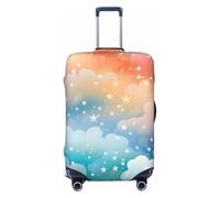 Copertura per valigie arcobaleno con nuvole, Galaxy Star, elastica, antigraffio, antipolvere, adatta per bagagli da 56 a 61 cm, Multicolore, L