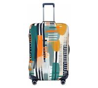 Copertura per valigie astratta arte moderna, copertura elastica per bagagli, antigraffio, antipolvere, adatta per bagagli da 56 a 61 cm, Multicolore, L