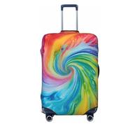 Copertura per valigie colorata Tie Dye, protezione per bagagli, Swirl Art, elastica, antigraffio, antipolvere, adatta per bagagli da 56 a 61 cm, Multicolore, L