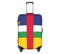 Copertura per valigie con bandiera dell'Africa centrale, elastica, lavabile, antigraffio, adatta a 45-81 cm, bianco, M