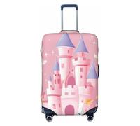 Copertura per valigie con castello dei cartoni animati, copertura elastica per bagagli con fiori colorati, antigraffio, antipolvere, adatta per bagagli da 73 a 81 cm