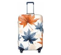 Copertura per valigie con foglie d'acero acquerello, copertura per bagagli colorata autunnale elastica, antigraffio, antipolvere, adatta per bagagli da 56 a 61 cm, Multicolore, L
