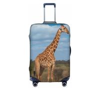Copertura per valigie con giraffa sotto l'albero in Africa Copertura per valigie Protezione per bagagli Lavabile Copertura elastica per trolley da viaggio Copertura protettiva per bagagli da 45-81 cm