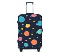 Copertura per valigie con stelle spaziali in stile cartone animato, copertura elastica per bagagli, antigraffio, antipolvere, adatta per bagagli da 56 a 61 cm, Multicolore, L