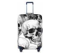 Copertura per valigie con teschio di Halloween, copertura elastica per bagagli del giorno dei morti, antigraffio, antipolvere, adatta per bagagli da 73 a 81 cm
