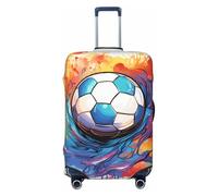 Copertura per valigie da calcio, protezione per bagagli, elastica per palloni sportivi, antigraffio, antipolvere, adatta per bagagli da 56 a 61 cm, Multicolore, M