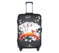 Copertura per valigie da torneo di poker, elastica, lavabile, antigraffio, adatta per trolley da 45-81 cm, bianco, XL