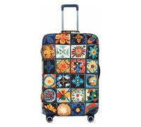 Copertura per valigie marocchina, con motivo mandala, elastica, antigraffio, antipolvere, adatta per bagagli da 56 a 61 cm, Multicolore, XL