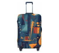 Copertura per valigie per violoncello violino, protezione per bagagli, colorata, elastica, antigraffio, antipolvere, adatta per bagagli da 56 a 61 cm, Multicolore, L