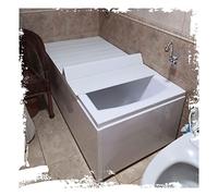 Copertura per Vasca da Bagno, ripiano da Bagno Pieghevole in PVC Antipolvere, Coperchio per Vasca, Copertura Isolante per Vasca da Bagno per Spa, Bagno e Doccia, Spessore 0,6 cm (70x170x0,6