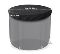 Copertura per vasca da ghiaccio da esterno, in tessuto Oxford 420D, con corda antivento, impermeabile, protezione per tutte le condizioni atmosferiche, per vasche da 81 x 81 cm e 91 x 91 cm