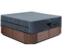 Copertura per vasca idromassaggio, impermeabile, resistente, in poliestere, per vasca idromassaggio, protezione UV, per vasca idromassaggio, 210,8 cm (L) x 83 (L) x 20 (H), grigio scuro)