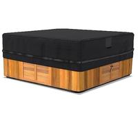 Copertura per Vasca idromassaggio in oxford 600D impermeabile con rivestimento UV e PU e alta resistenza allo strappo, con maniglia di trasporto e prese d'aria (230W×230D×85H cm)