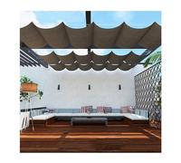 Copertura per vela ombreggiante retrattile impermeabile, baldacchino per esterni, resistente ai raggi UV, per pergolato, design a onde scorrevoli, include corde e ferramenta (W2,6 x L12 m/W8,53 x