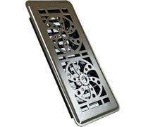 Copertura per ventilazione del pavimento, 10 x 10 cm, a forma di ventola, coperture decorative per prese d'aria per pavimenti di casa, coperture per prese d'aria in acciaio resistente su cui camminare