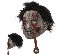 Copertura per viso zombie, per Halloween, raccapricciante, cosplay, in lattice, accessorio per cosplay, per donne, adulti, giochi di ruolo, scherzi, film, casa infestata, festa di fuga, si adatta alla