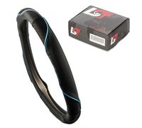 Copertura Per Volante Ø 38x9 Cm 15x3,5 Pollici Nero Blu Per SKODA