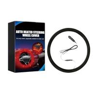 Copertura per volante riscaldata - Protezione più calda 12 V Hands, copertura per auto antiscivolo per ruote di sterzo da 14,5 a 15,5 pollici, mani calde quando fa freddo