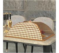 Copertura Pieghevole per avanzi di Cibo, Copertura per Alimenti dal Design Elegante, Ombrello per Alimenti a Prova di Mosca, Adatto per Feste e casa,Rectangle (c),50 * 70cm