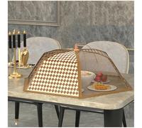 Copertura Pieghevole per avanzi di Cibo, Copertura per Alimenti dal Design Elegante, Ombrello per Alimenti a Prova di Mosca, Adatto per Feste e casa,Round (c),80cm