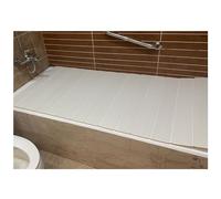 Copertura pieghevole per vasca da bagno per protezione dalla polvere, isolamento e immersione rilassante, vassoio regolabile incluso, perfetto per un'esperienza spa a casa