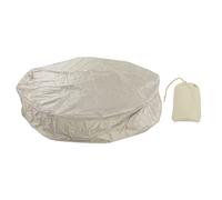 Copertura Piscina Rotonda con Borsa di Stoccaggio, Copertura Antipolvere per Piscina Vasca Idromassaggio Impermeabile e Antivento per Bagni All'Aperto Sorgenti Termali (Beige, 190 * 30cm)