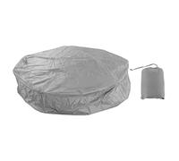 Copertura Piscina Rotonda con Borsa di Stoccaggio, Copertura Antipolvere per Piscina Vasca Idromassaggio Impermeabile e Antivento per Bagni All'Aperto Sorgenti Termali (Grey, 215 * 70cm)