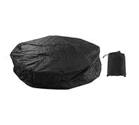Copertura Piscina Rotonda con Borsa di Stoccaggio, Copertura Antipolvere per Piscina Vasca Idromassaggio Impermeabile e Antivento per Bagni All'Aperto Sorgenti Termali (Black, 215 * 70cm)