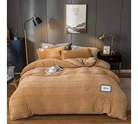 Copertura piumone Vele Corallo Inverno a Doppia Faccia in Vello Coperta Francese Latte Flanella boschi Letti Jade_1.2-135m (Letto di Athens Camel da 1,8 m)