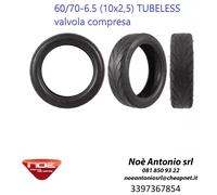 Copertura pneumatico monopattino 60/70-6.5 (10x2,5) TUBELESS valvola compresa