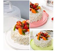 Copertura Porta Torta, Porta Torta Porta Torta Porta Torta Porta Cupcake Contenitore Rotondo per Torta per il Trasporto (Bianco)