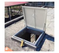 Copertura portatile personalizzata per tetto - Porta di accesso in acciaio zincato bianco per terrazza e soffitta, coperchio di ricambio - Botola di fuga durevole, adatta per dimensioni da 35,5 a