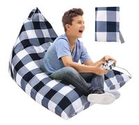 Copertura Pouf Porta Giocattoli Peluche per Bambini, Fodera Pouf per Contenere Giochi di Peluche dei Bambini, Sacchi a Pelo per Bambini, Poltrona per Bambini, Divanetto per Bambini