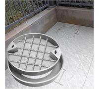 Copertura Pozzetto Coperchio di Ricambio, Coperchio Incassato per Fossa Settica Tappo E Telaio in Acciaio Inossidabile 304 per Cortile in Cemento con Vialetto(500x500mm/19.7x19.7in)