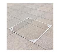 Copertura Pozzetto Coperchio for Tombino Da Incasso, Coperchio for Fossa Settica In Acciaio Inossidabile Con Decorazione Invisibile Con Telaio，Integrato nel pavimento(8cm,40 * 40cm/15.7 * 15.7in)