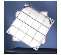 Copertura Pozzetto Coperchio Per Tombino Piazza, Coperchio Per Camera Di Ispezione In Acciaio Inox 304 Con Base, Per Fossa Settica, Giardino, Pavimentazione, Vialetto(8cm,100 * 100cm/39.4 * 39.4in)