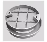 Copertura Pozzetto Coperchio Per Tombino Tondo Da Incasso, Coperchio Per Fossa Settica In Acciaio Inossidabile Con Decorazione Invisibile Con Telaio，impermeabile(80cm/31.5in)