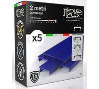 Copertura Profilo alluminio per Strisce LED MEDUSAFLEX mod. Andromeda 2 Metri - Blu - Made in Italy in Policarbonato stabilizzato UV e certificata UL94HB - Garanzia 10 anni - Pacco da 5 (10m)