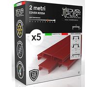 Copertura Profilo alluminio per Strisce LED MEDUSAFLEX mod. Andromeda 2 Metri - Rossa - Made in Italy in Policarbonato stabilizzato UV certificata UL94HB - Garanzia 10 anni - Pacco da 5 (10m)