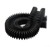 Copertura protettiva a soffietto per guida lineare per macchine utensili HGR25, materiale 3-anti panno, a prova di olio, acqua e polvere, estensibile 200-1000 mm, nero (200 mm)